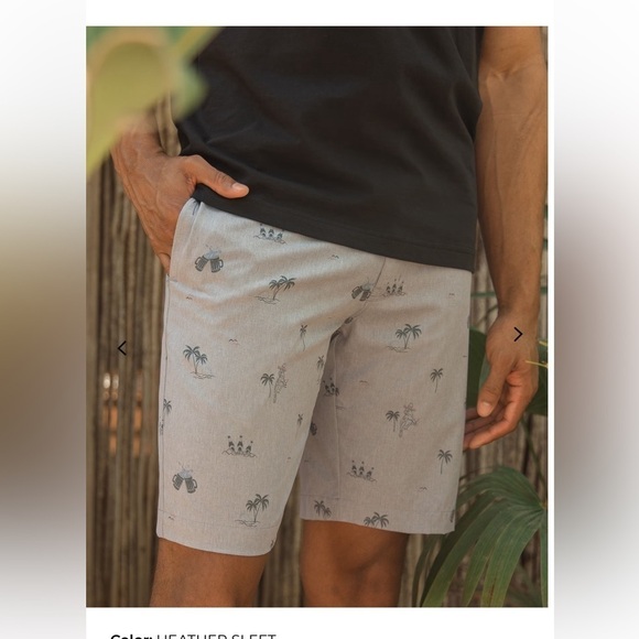 Travis Mathew STRAIGHT SHOT SHORT 9IN NWT Gray - Picture 3 of 8